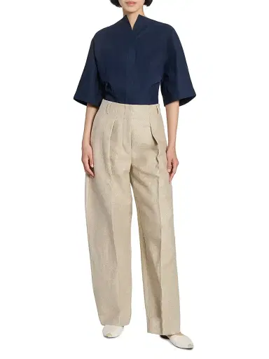 Jacquemus Women's La Moisson Cotton-Poplin Shirt - Dark Navy | Thumbnail 2 Jacquemus Women's La Moisson Cotton-Poplin Shirt - Dark Navy | Thumbnail 2