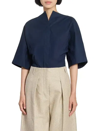 Jacquemus Women's La Moisson Cotton-Poplin Shirt - Dark Navy | Thumbnail 3 Jacquemus Women's La Moisson Cotton-Poplin Shirt - Dark Navy | Thumbnail 3