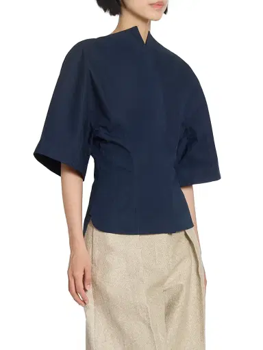 Jacquemus Women's La Moisson Cotton-Poplin Shirt - Dark Navy | Thumbnail 4 Jacquemus Women's La Moisson Cotton-Poplin Shirt - Dark Navy | Thumbnail 4