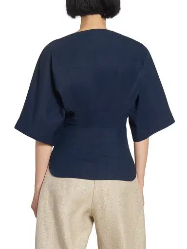 Jacquemus Women's La Moisson Cotton-Poplin Shirt - Dark Navy | Thumbnail 5 Jacquemus Women's La Moisson Cotton-Poplin Shirt - Dark Navy | Thumbnail 5