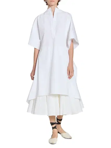 Jacquemus Women's La Moisson Cotton Poplin Tunic - White | Thumbnail 2 Jacquemus Women's La Moisson Cotton Poplin Tunic - White | Thumbnail 2
