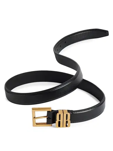 Balenciaga Women's BB Editor Belt - Black - Size 34 | Thumbnail 1 Balenciaga Women's BB Editor Belt - Black - Size 34 | Thumbnail 1