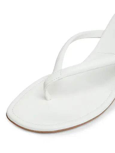 Manolo Blahnik Women's Paterno 50MM Leather Sandals - White | Thumbnail 5 Manolo Blahnik Women's Paterno 50MM Leather Sandals - White | Thumbnail 5