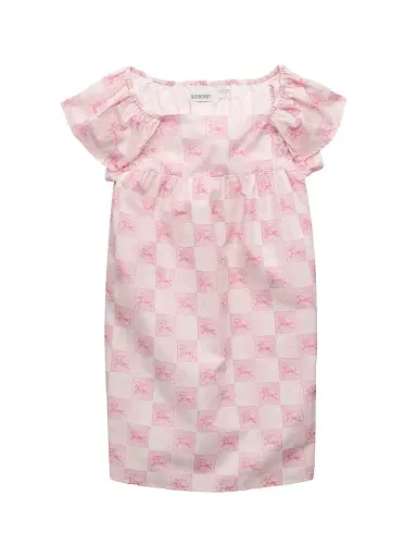 Burberry Little Girl's & Girl's Nova EKD Cotton Dress - Peony Pink | Thumbnail 1 Burberry Little Girl's & Girl's Nova EKD Cotton Dress - Peony Pink | Thumbnail 1