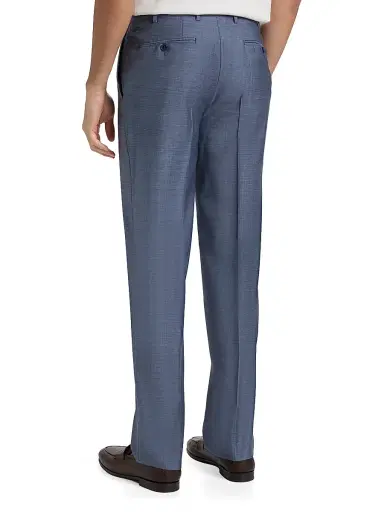 Canali Men's Siena Denim-Effect Trousers - Blue | Thumbnail 5 Canali Men's Siena Denim-Effect Trousers - Blue | Thumbnail 5