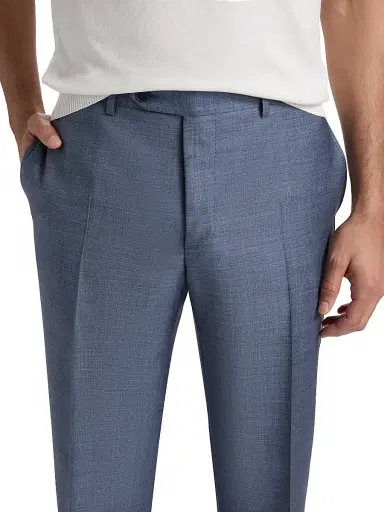 Canali Men's Siena Denim-Effect Trousers - Blue | Thumbnail 6 Canali Men's Siena Denim-Effect Trousers - Blue | Thumbnail 6