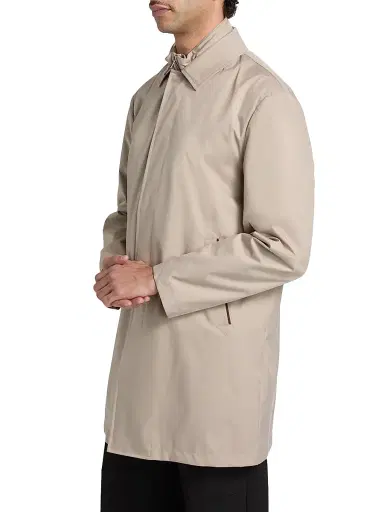 Canali Men's Silk-Touch Raincoat - Tan | Thumbnail 4 Canali Men's Silk-Touch Raincoat - Tan | Thumbnail 4