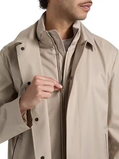 Canali Men's Silk-Touch Raincoat - Tan | Thumbnail 7 Canali Men's Silk-Touch Raincoat - Tan | Thumbnail 7