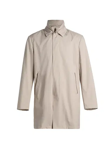 Canali Men's Silk-Touch Raincoat - Tan | Thumbnail 1 Canali Men's Silk-Touch Raincoat - Tan | Thumbnail 1