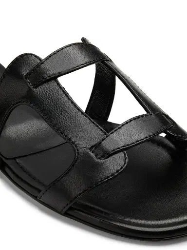 Manolo Blahnik Women's Grellanu Leather Flat Sandals - Black | Thumbnail 5 Manolo Blahnik Women's Grellanu Leather Flat Sandals - Black | Thumbnail 5