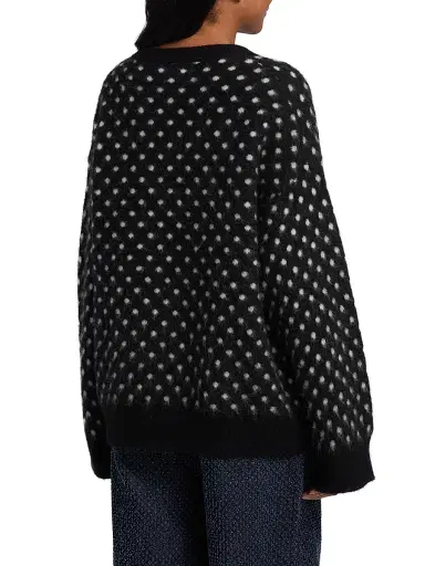 Ganni Women's Heavy Brushed Alpaca-Blend Oversized Sweater - Black | Thumbnail 5 Ganni Women's Heavy Brushed Alpaca-Blend Oversized Sweater - Black | Thumbnail 5