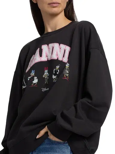 Ganni Women's Isoli Daisy Cotton Jersey Crewneck Sweatshirt | Thumbnail 6 Ganni Women's Isoli Daisy Cotton Jersey Crewneck Sweatshirt | Thumbnail 6