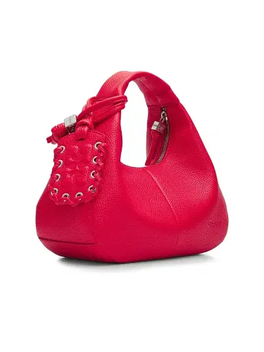 Ganni Women's Mini Logo Hobo Bag - Goji Berry | Thumbnail 3 Ganni Women's Mini Logo Hobo Bag - Goji Berry | Thumbnail 3