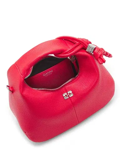 Ganni Women's Mini Logo Hobo Bag - Goji Berry | Thumbnail 4 Ganni Women's Mini Logo Hobo Bag - Goji Berry | Thumbnail 4