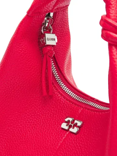 Ganni Women's Mini Logo Hobo Bag - Goji Berry | Thumbnail 5 Ganni Women's Mini Logo Hobo Bag - Goji Berry | Thumbnail 5