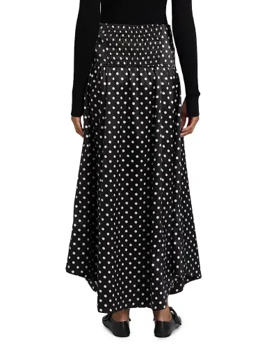Ganni Women's Printed Double Satin Corset A-Line Maxi Skirt - Black | Thumbnail 5 Ganni Women's Printed Double Satin Corset A-Line Maxi Skirt - Black | Thumbnail 5