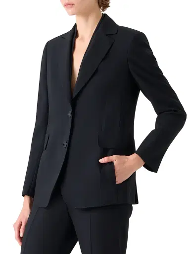 Akris Women's Malik Wool-Blend Jacket - Black - Size 10 | Thumbnail 4 Akris Women's Malik Wool-Blend Jacket - Black - Size 10 | Thumbnail 4