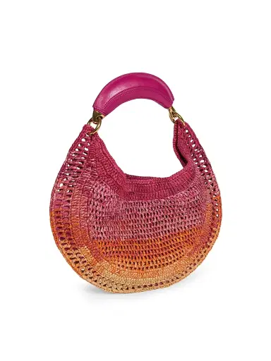 Chloé Women's Banana Logo Raffia Top Handle Bag - Multicolor Orange | Thumbnail 5 Chloé Women's Banana Logo Raffia Top Handle Bag - Multicolor Orange | Thumbnail 5