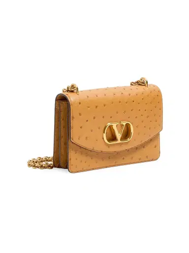 Valentino Garavani Women's Vain Ostrich Shoulder Bag | Thumbnail 3 Valentino Garavani Women's Vain Ostrich Shoulder Bag | Thumbnail 3