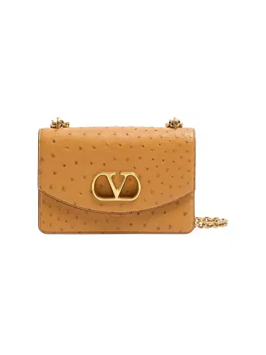 Valentino Garavani Women's Vain Ostrich Shoulder Bag | Thumbnail 1 Valentino Garavani Women's Vain Ostrich Shoulder Bag | Thumbnail 1
