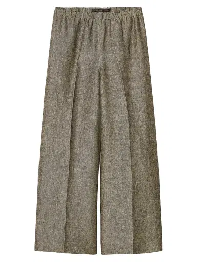 Marina Rinaldi Women's Yarn Dyed Linen Drill Trousers | Thumbnail 1 Marina Rinaldi Women's Yarn Dyed Linen Drill Trousers | Thumbnail 1