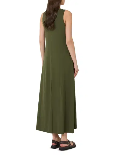 MM Max Mara Women's Sleeveless Stretch Viscose Dress - Moss Green | Thumbnail 4 MM Max Mara Women's Sleeveless Stretch Viscose Dress - Moss Green | Thumbnail 4