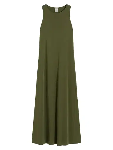 MM Max Mara Women's Sleeveless Stretch Viscose Dress - Moss Green | Thumbnail 1 MM Max Mara Women's Sleeveless Stretch Viscose Dress - Moss Green | Thumbnail 1