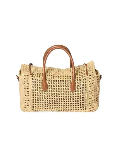 Miu Miu Women's Raffia Top Handle Bag - Beige Khaki | Thumbnail 3 Miu Miu Women's Raffia Top Handle Bag - Beige Khaki | Thumbnail 3