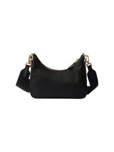 Prada Women's Re-Edition 2005 Nylon Shoulder Bag - Black Gold | Thumbnail 5 Prada Women's Re-Edition 2005 Nylon Shoulder Bag - Black Gold | Thumbnail 5