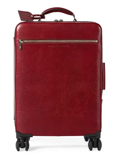 Brunello Cucinelli Burnished Calfskin Suitcase - Terracotta | Thumbnail 1 Brunello Cucinelli Burnished Calfskin Suitcase - Terracotta | Thumbnail 1