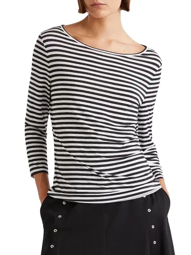 Marella Women's Striped Jersey T-Shirt | Thumbnail 2 Marella Women's Striped Jersey T-Shirt | Thumbnail 2