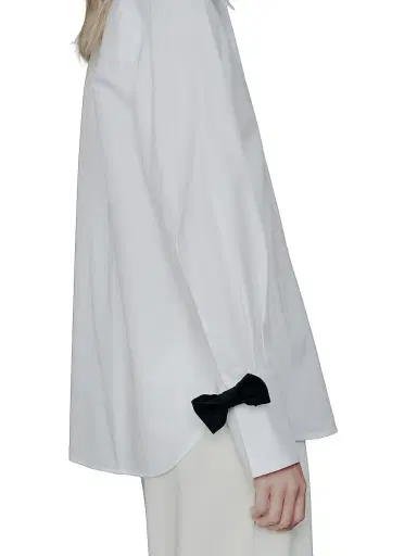 Marella Women's Cotton Poplin Shirt - Optical White | Thumbnail 4 Marella Women's Cotton Poplin Shirt - Optical White | Thumbnail 4