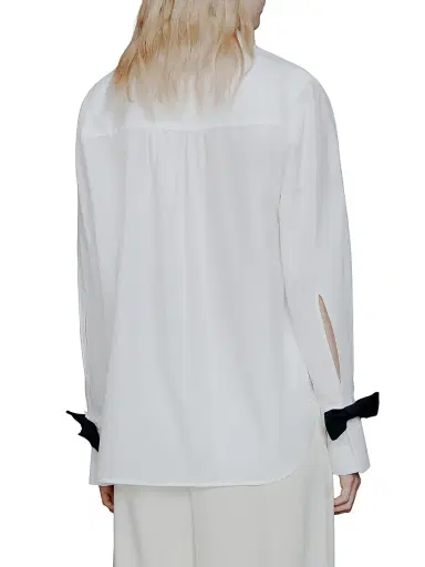 Marella Women's Cotton Poplin Shirt - Optical White | Thumbnail 5 Marella Women's Cotton Poplin Shirt - Optical White | Thumbnail 5