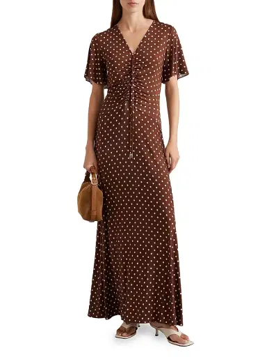 Marella Women's Long Jersey Dress - Brown | Thumbnail 2 Marella Women's Long Jersey Dress - Brown | Thumbnail 2