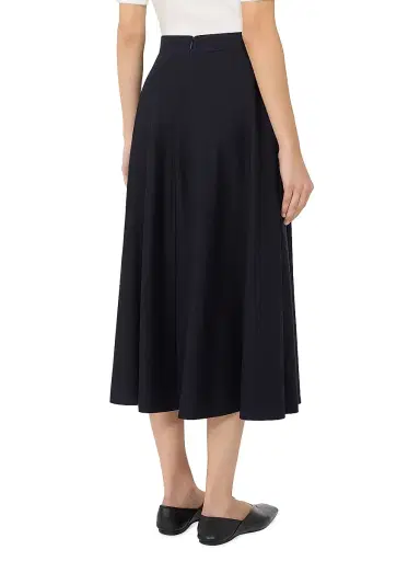MM Max Mara Women's Flared Milano Knit Jersey Skirt - Navy | Thumbnail 3 MM Max Mara Women's Flared Milano Knit Jersey Skirt - Navy | Thumbnail 3