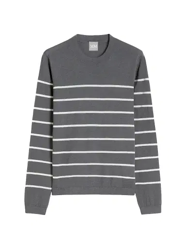 MM Max Mara Women's Cashmere Blend Crew-Neck Sweater - Dark Grey | Thumbnail 1 MM Max Mara Women's Cashmere Blend Crew-Neck Sweater - Dark Grey | Thumbnail 1