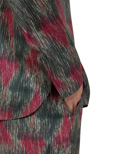 MM Max Mara Women's Printed Silk Shirt - Dark Grey | Thumbnail 4 MM Max Mara Women's Printed Silk Shirt - Dark Grey | Thumbnail 4