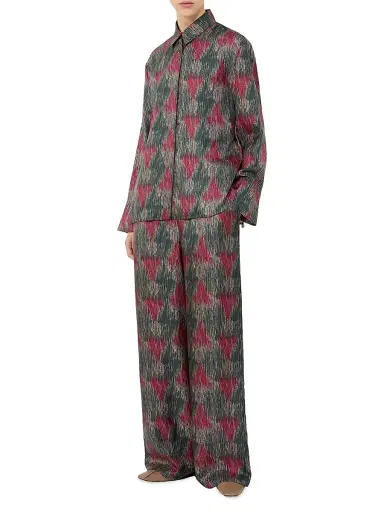 MM Max Mara Women's Printed Silk Shirt - Dark Grey | Thumbnail 5 MM Max Mara Women's Printed Silk Shirt - Dark Grey | Thumbnail 5