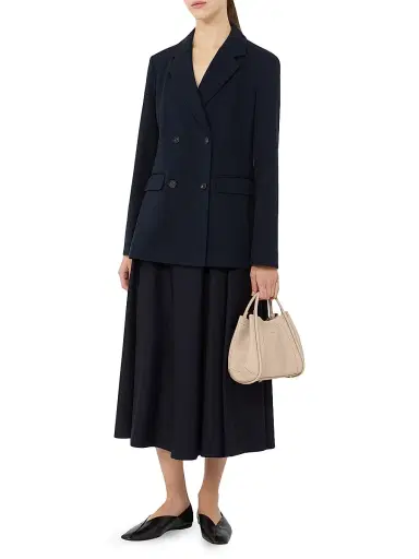 MM Max Mara Women's Piqué Jersey Blazer - Ultramarine | Thumbnail 2 MM Max Mara Women's Piqué Jersey Blazer - Ultramarine | Thumbnail 2