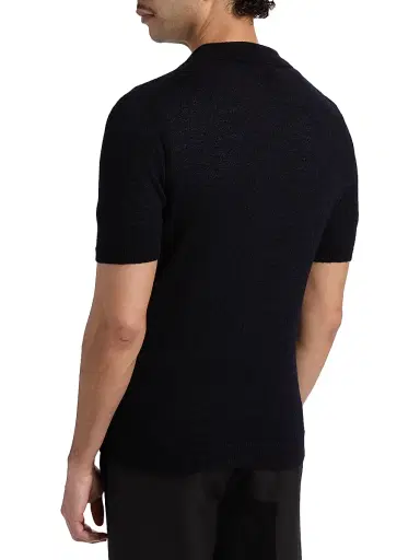Isaia Men's Cashmere-Silk Terry Polo Shirt - Dark Blue - Size XXL | Thumbnail 5 Isaia Men's Cashmere-Silk Terry Polo Shirt - Dark Blue - Size XXL | Thumbnail 5