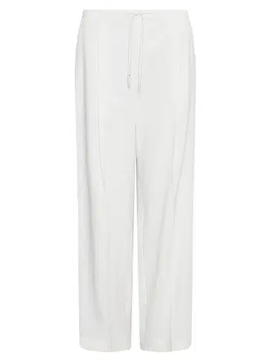 Marella Women's Linen Blend Drawstring Trousers - Wool White | Thumbnail 1 Marella Women's Linen Blend Drawstring Trousers - Wool White | Thumbnail 1