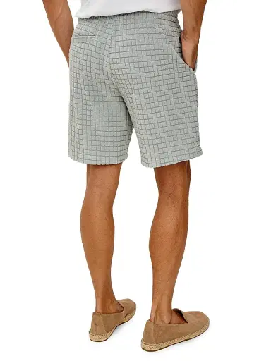 Rails Men's Nova Drawstring Shorts - Silverline Blue Grid | Thumbnail 4 Rails Men's Nova Drawstring Shorts - Silverline Blue Grid | Thumbnail 4