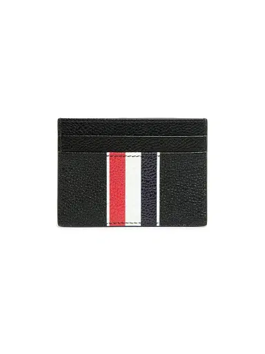 Thom Browne Men's Double-Sided Tricolor-Striped Leather Card Case - Black | Thumbnail 2 Thom Browne Men's Double-Sided Tricolor-Striped Leather Card Case - Black | Thumbnail 2