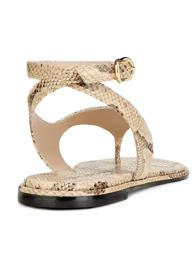 Stuart Weitzman Women's Marley Snake-Embossed Leather Sandals | Thumbnail 3 Stuart Weitzman Women's Marley Snake-Embossed Leather Sandals | Thumbnail 3