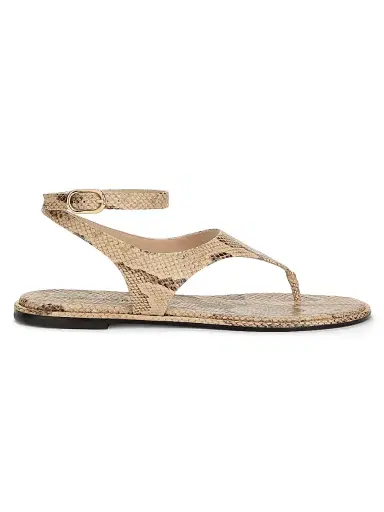 Stuart Weitzman Women's Marley Snake-Embossed Leather Sandals | Thumbnail 1 Stuart Weitzman Women's Marley Snake-Embossed Leather Sandals | Thumbnail 1