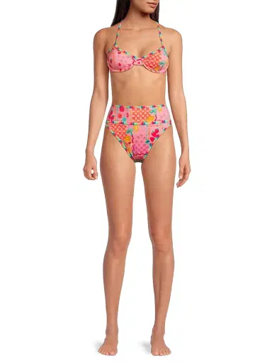 BEACH RIOT Women's Kori Printed Underwire Bikini Top - Passion Fruit - Size Large | Thumbnail 2 BEACH RIOT Women's Kori Printed Underwire Bikini Top - Passion Fruit - Size Large | Thumbnail 2