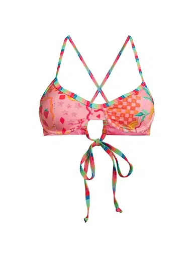 BEACH RIOT Women's Kori Printed Underwire Bikini Top - Passion Fruit - Size Large | Thumbnail 1 BEACH RIOT Women's Kori Printed Underwire Bikini Top - Passion Fruit - Size Large | Thumbnail 1