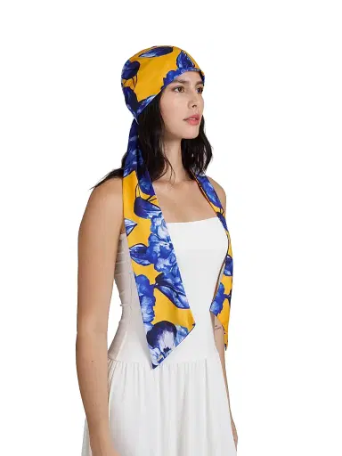 Eugenia Kim Women's Gigi Floral Satin Head Scarf | Thumbnail 3 Eugenia Kim Women's Gigi Floral Satin Head Scarf | Thumbnail 3