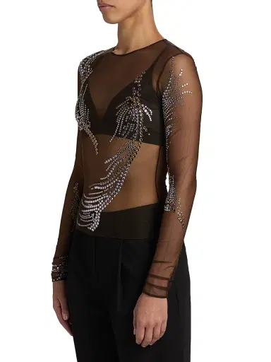 16Arlington Women's Darwin Embellished Mesh Top | Thumbnail 4 16Arlington Women's Darwin Embellished Mesh Top | Thumbnail 4