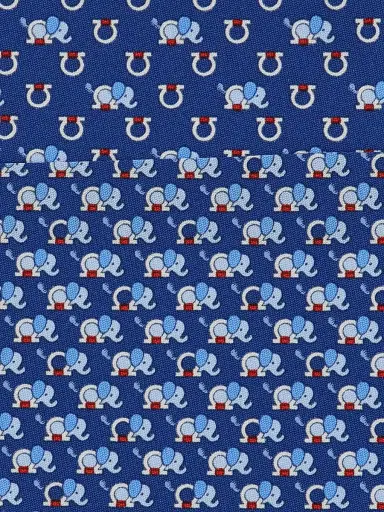 Ferragamo Men's Orazio Elephant-Pattern Silk Tie | Thumbnail 4 Ferragamo Men's Orazio Elephant-Pattern Silk Tie | Thumbnail 4